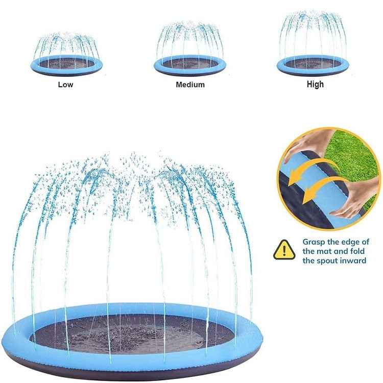 PVC Sprinkler Splash Mat for Kids Outdoor Lawn Water Fun, Diameter: 190cm