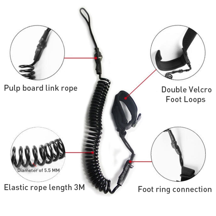 Rotatable Foot Rope Windsurfboard Safety Rope, Length: 3m Max, Rotatable Foot Rope
