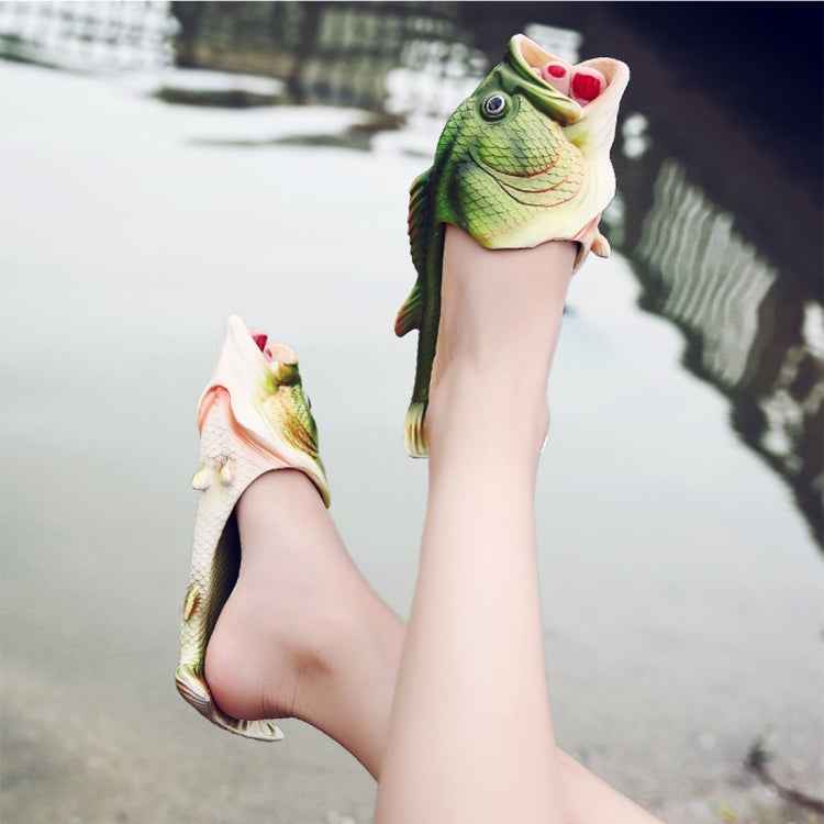 Fish Style EVA Material Summer Beach Sandals Simulation Fish Beach Slippers for Children and Women, Size: 37#