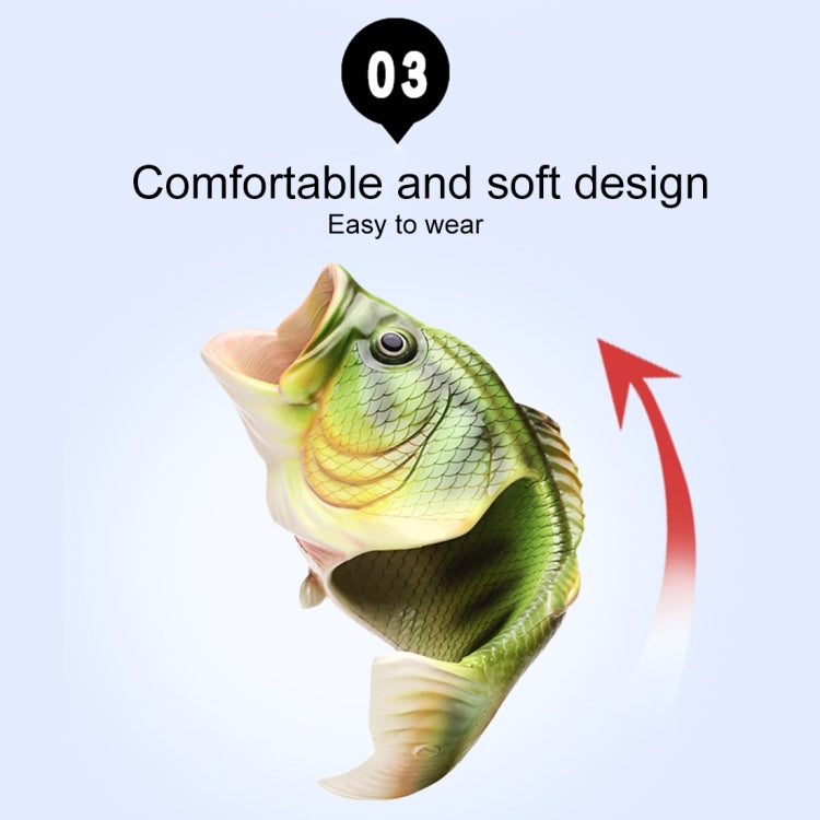 Fish Style EVA Material Summer Beach Sandals Simulation Fish Beach Slippers for Men and Women, Size: 38#