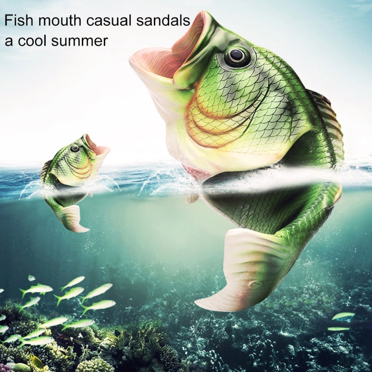 Fish Style EVA Material Summer Beach Sandals Simulation Fish Beach Slippers for Men, Size: 40#