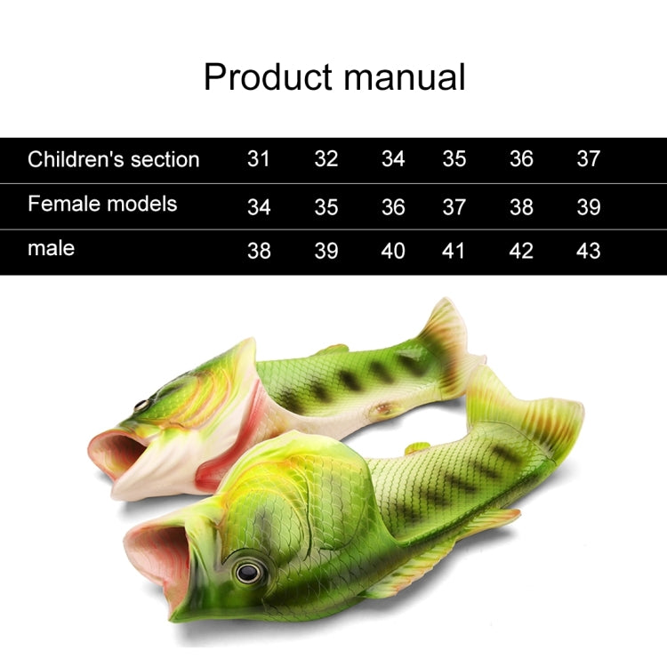 Fish Style EVA Material Summer Beach Sandals Simulation Fish Beach Slippers for Men, Size: 42#