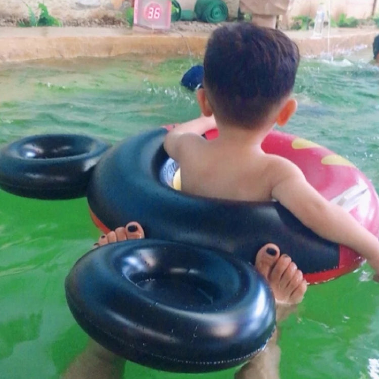Baby Cartoon Inflatable Swimming Ring Lifesaving Ring Axillary Ring Suitable for Children Aged 2-6, Size: 86x65cm, Size: 86x65cm (Black Red), Size: 86x65cm (Pink + White)