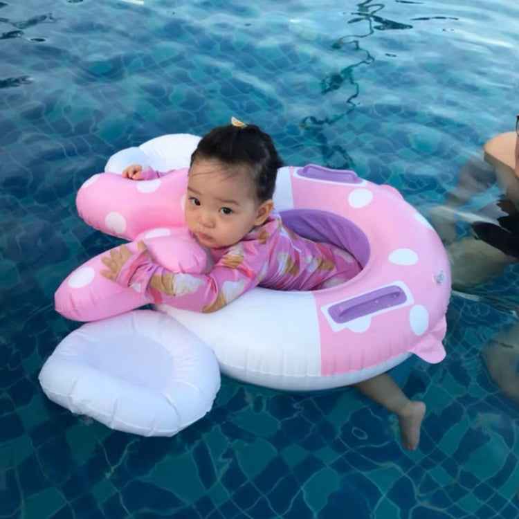 Baby Cartoon Inflatable Swimming Ring Lifesaving Ring Axillary Ring Suitable for Children Aged 2-6, Size: 86x65cm, Size: 86x65cm (Black Red), Size: 86x65cm (Pink + White)