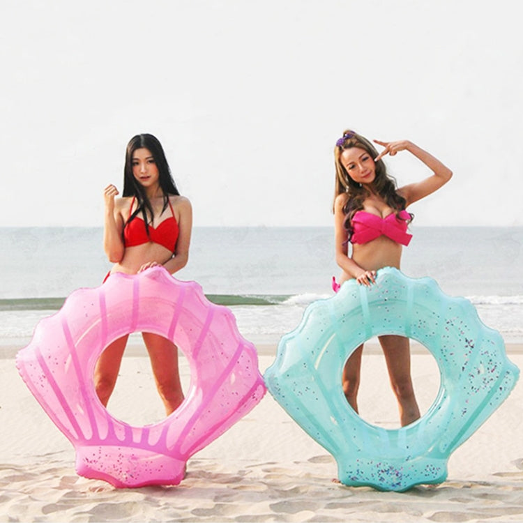 Shell Shape Inflatable Swimming Ring Lifesaving Ring Axillary Ring, Size: L,100x110cm, Size: 100x110cm (Pink), Size: 100x110cm(Blue)