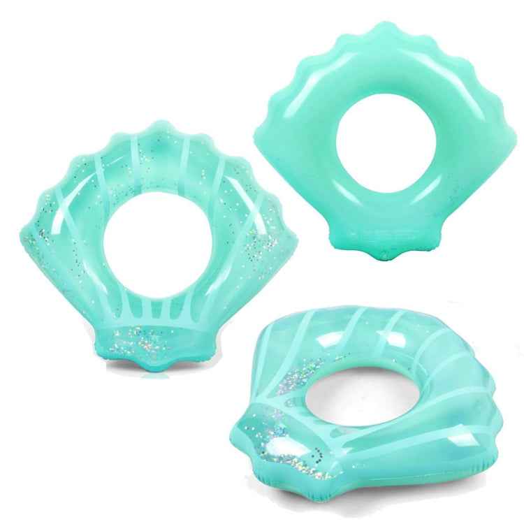 Shell Shape Inflatable Swimming Ring Lifesaving Ring Axillary Ring, Size: L,100x110cm