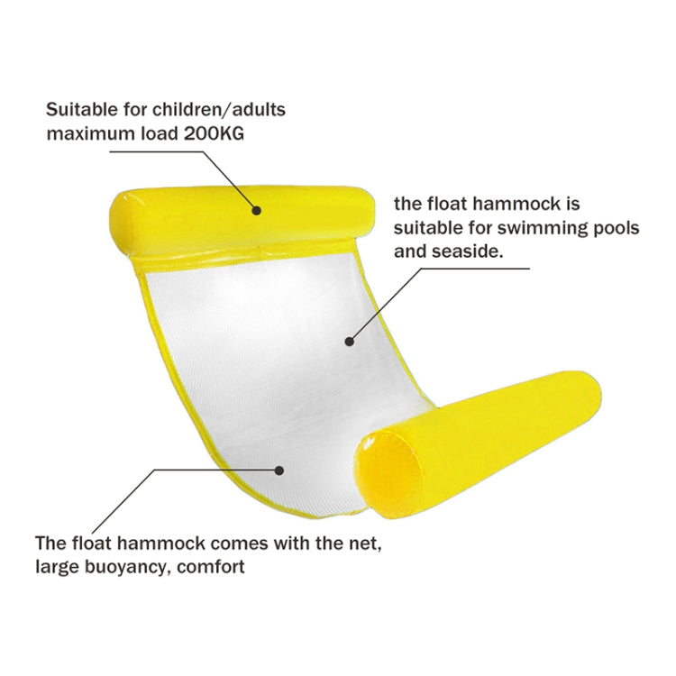 Foldable Double-purpose Backrest Float Hammock with Net, Size: 130x73cm, Size: 130x73cm (Yellow), Size: 130x73cm (Orange), Size: 130x73cm (Pink), Size: 130x73cm (Blue), Size: 130x73cm (Red), Size: 130x73cm (Sapphire Blue)