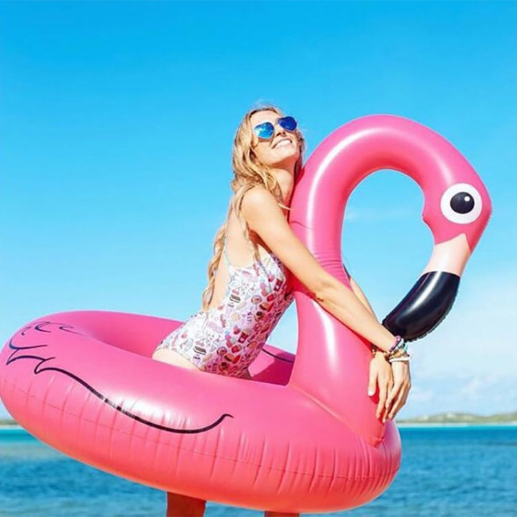 Summer Inflatable Flamingo Shaped Float Pool Lounge Swimming Ring Floating Bed Raft, Size: 90cm, Size: 90cm