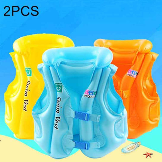 2 PCS C Code Children Float Inflatable Life Jacket Swimsuit, Size: Small, Random Color Delivery