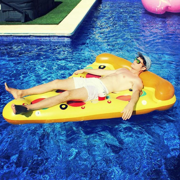 Inflatable Pizza Slice Shaped Floating Mat Swimming Ring, Inflated Size: 180 x 130cm