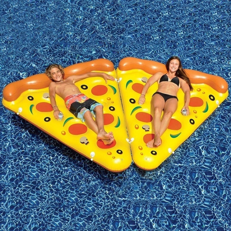 Inflatable Pizza Slice Shaped Floating Mat Swimming Ring, Inflated Size: 180 x 130cm, Pizza Slice