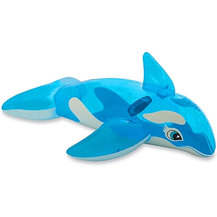 Summer Water Fun Inflatable Blue Whale Shaped Pool Ride-on Swimming Ring Floats, Size: 151*117cm, Blue Whale