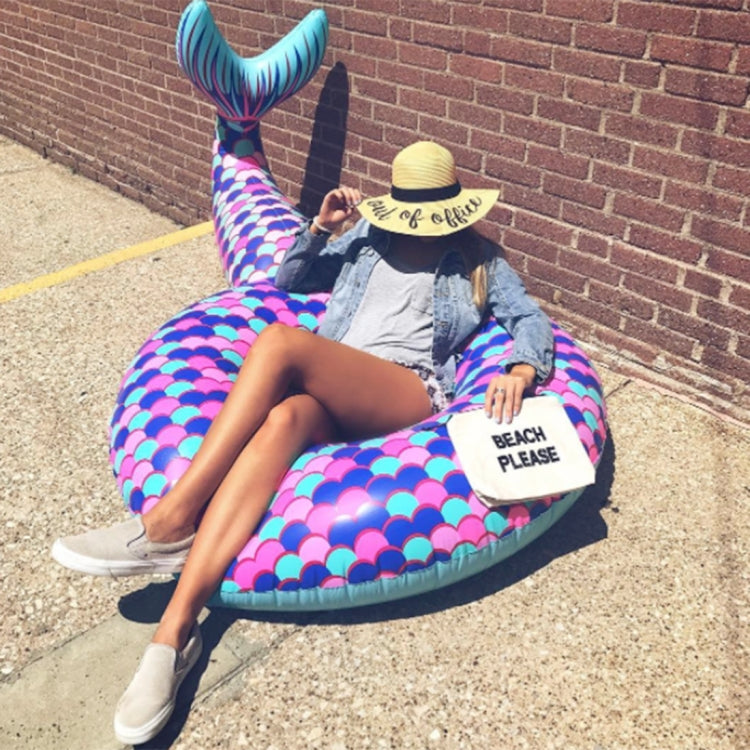 Inflatable Large Mermaid Tail Pool Lounge Swimming Ring Floating Raft Floats, Size: 170*120cm, 170*120cm