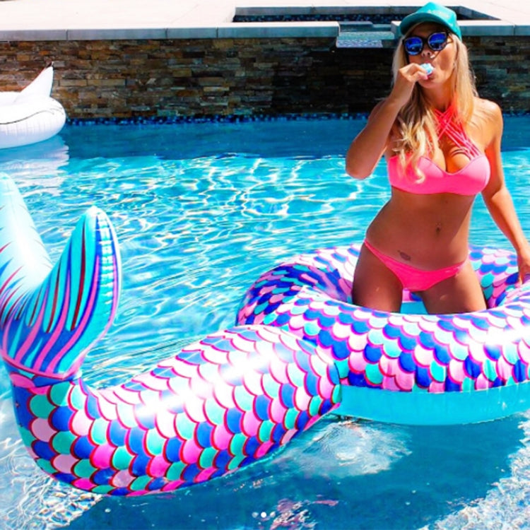 Inflatable Large Mermaid Tail Pool Lounge Swimming Ring Floating Raft Floats, Size: 170*120cm, 170*120cm