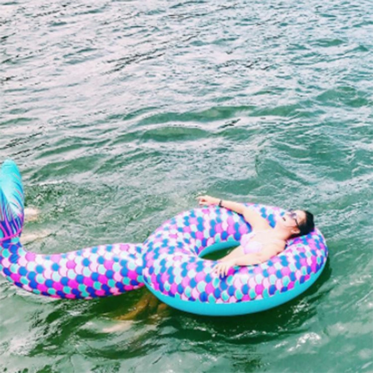 Inflatable Large Mermaid Tail Pool Lounge Swimming Ring Floating Raft Floats, Size: 170*120cm, 170*120cm