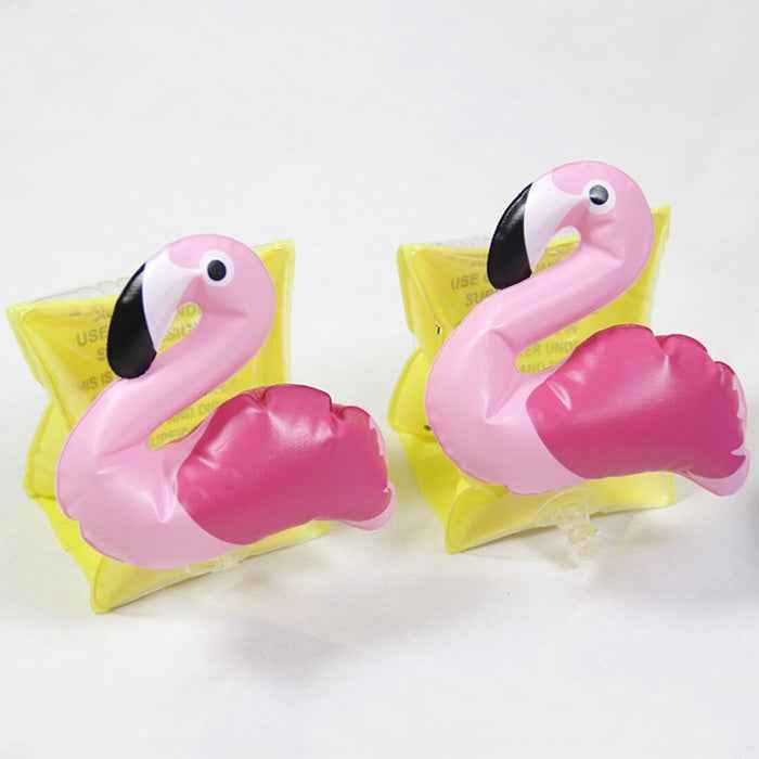 Children Inflatable Flamingo Shape Arm Bands Floatation Sleeves Water Wings Swimming Floats, Size: 16x20x15cm, Flamingo Shape