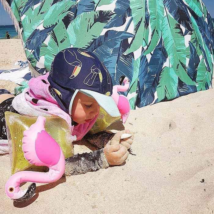 Children Inflatable Flamingo Shape Arm Bands Floatation Sleeves Water Wings Swimming Floats, Size: 16x20x15cm, Flamingo Shape