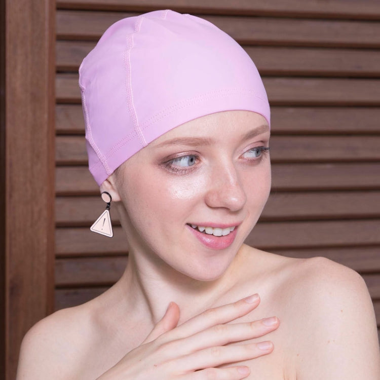 Adult Waterproof PU Coating Stretchy Swimming Cap Keep Long Hair Dry Ear Protection Swim Cap