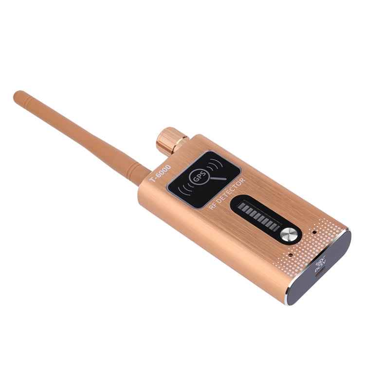 T-6000 GPS Signal Lens RF Tracker WiFi GSM Bug Detector, T-6000 Gold