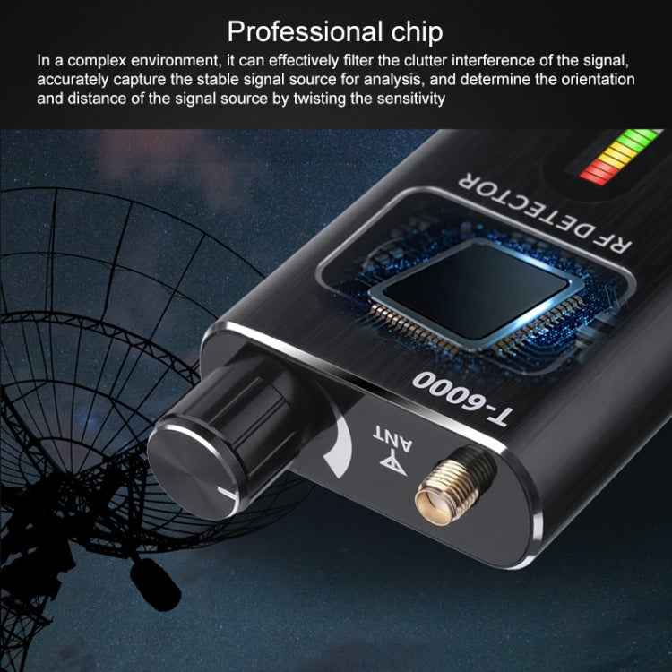 T-6000 GPS Signal Lens RF Tracker WiFi GSM Bug Detector, T-6000 Gold