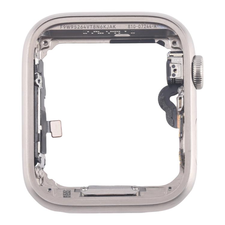 For Apple Watch Series 5 44mm LTE Stainless Steel Middle Frame Bezel Plate with Crown Spin Axis Flex Cable