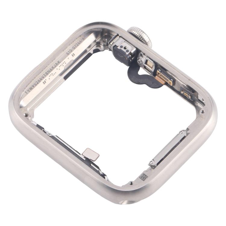 For Apple Watch Series 5 44mm LTE Stainless Steel Middle Frame Bezel Plate with Crown Spin Axis Flex Cable