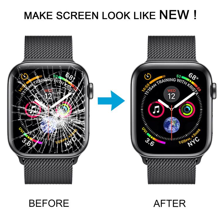 Écran avant en verre saphir pour Apple Watch Series 4/5/6 42 mm avec OCA, pour Apple Watch Series 4/5/6 40 mm