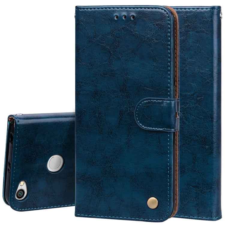 For Xiaomi  Redmi Note 5A Pro / Prime Business Style Oil Wax Texture Horizontal Flip Leather Case with Holder & Card Slots & Wallet & Lanyard