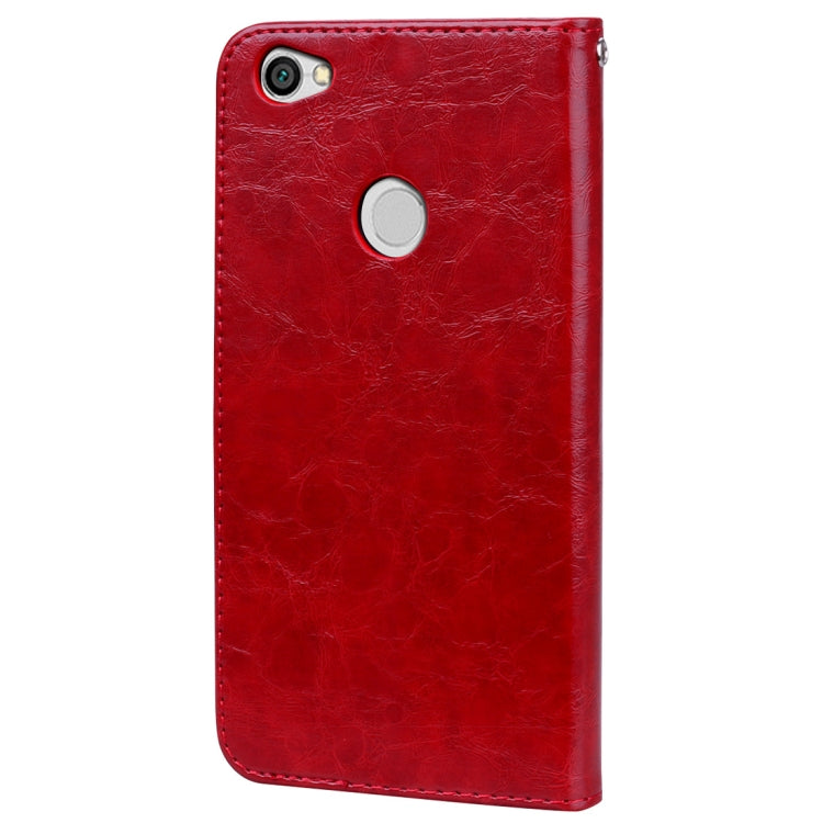 For Xiaomi  Redmi Note 5A Pro / Prime Business Style Oil Wax Texture Horizontal Flip Leather Case with Holder & Card Slots & Wallet & Lanyard