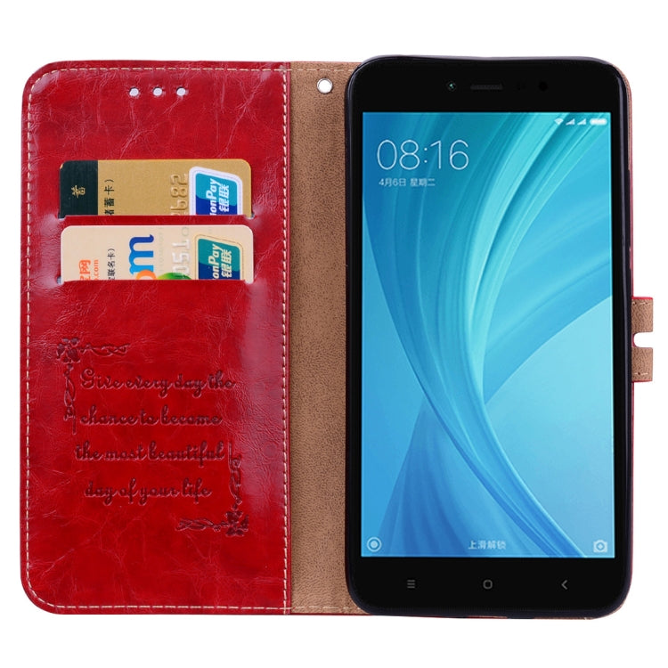 For Xiaomi  Redmi Note 5A Pro / Prime Business Style Oil Wax Texture Horizontal Flip Leather Case with Holder & Card Slots & Wallet & Lanyard