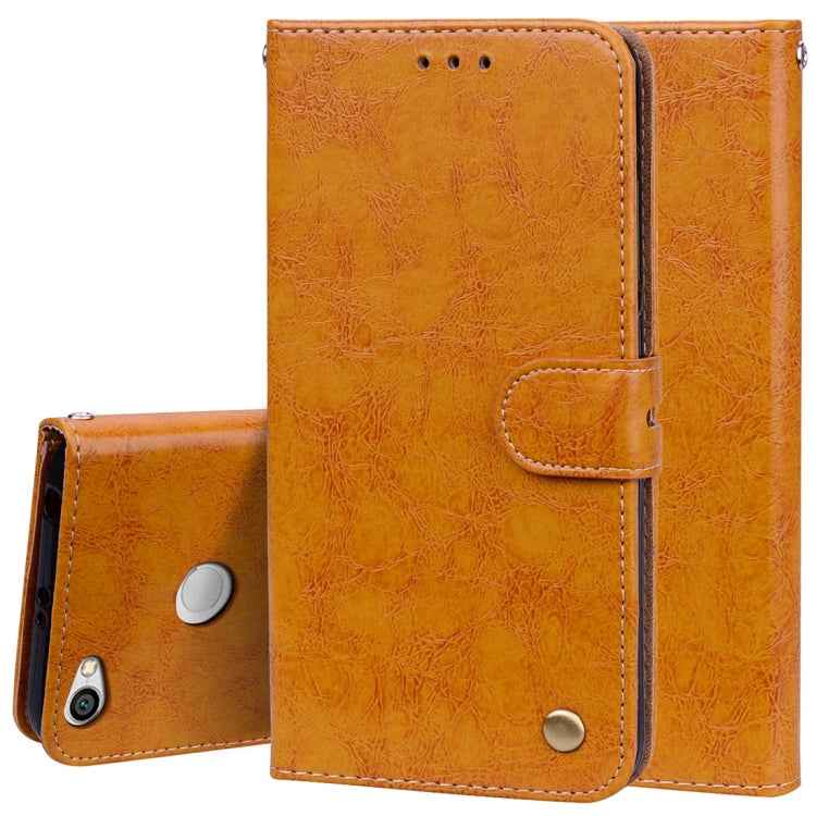 For Xiaomi  Redmi Note 5A Pro / Prime Business Style Oil Wax Texture Horizontal Flip Leather Case with Holder & Card Slots & Wallet & Lanyard