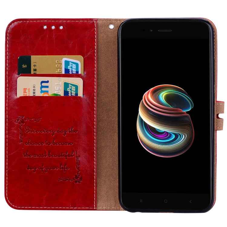 For Xiaomi  Mi A1 & 5X Business Style Oil Wax Texture Horizontal Flip Leather Case with Holder & Card Slots & Wallet & Lanyard