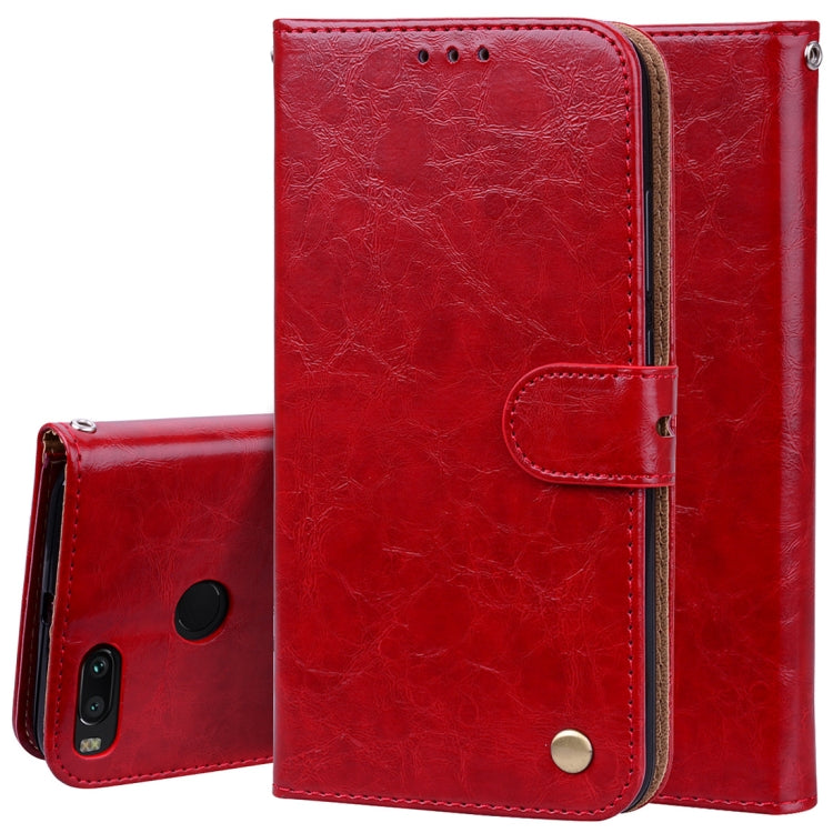 For Xiaomi Mi A1 & 5X Business Style Oil Wax Texture Horizontal Flip Leather Case with Holder & Card Slots & Wallet & Lanyard, For Xiaomi Mi A1, For Xiaomi Mi A1 & 5X