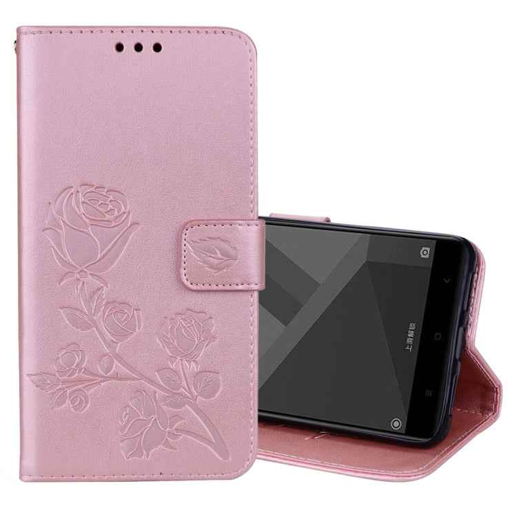 For Xiaomi Redmi Note 4X Roses Pressed Flowers Pattern Flip Leather Case with Holder & Card Slots & Wallet