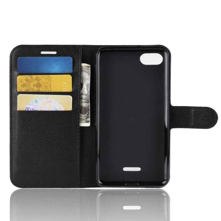 Litchi Texture Horizontal Flip Leather Case for Xiaomi Redmi 6A, with Wallet & Holder & Card Slots