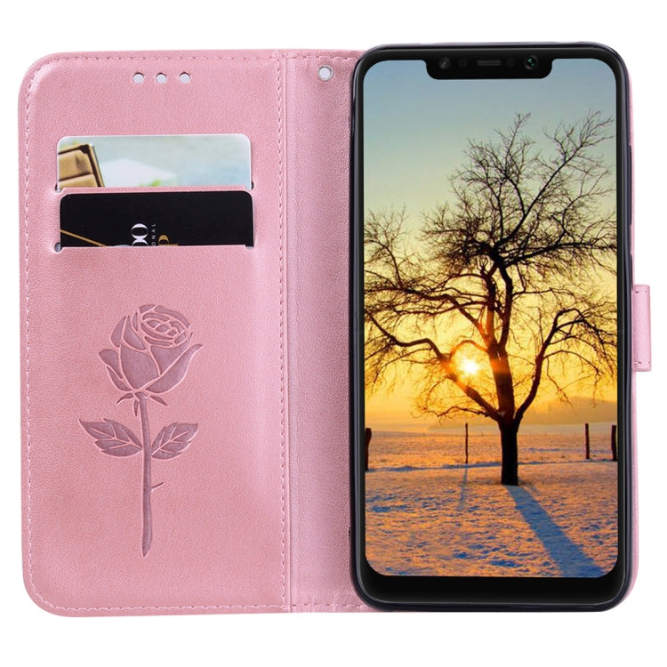 Rose Embossed Horizontal Flip PU Leather Case for Xiaomi Pocophone F1 , with Holder & Card Slots & Wallet