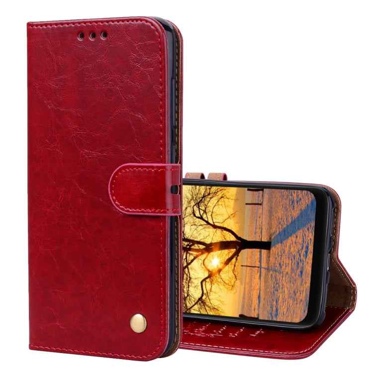 Business Style Oil Wax Texture Horizontal Flip Leather Case for Xiaomi Pocophone F1 , with Holder & Card Slots & Wallet