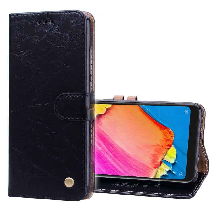 Business Style Oil Wax Texture Horizontal Flip Leather Case for Xiaomi Redmi Note 6 Pro, with Holder & Card Slots & Wallet