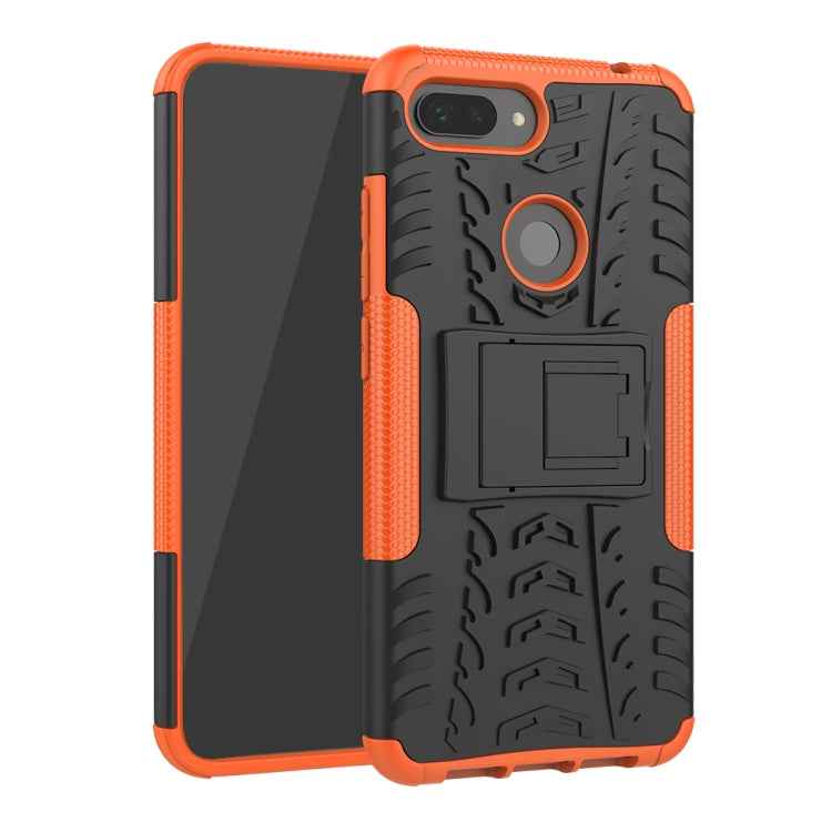 Shockproof  PC + TPU Tire Pattern Case for Xiaomi Mi 8 Lite, with Holder