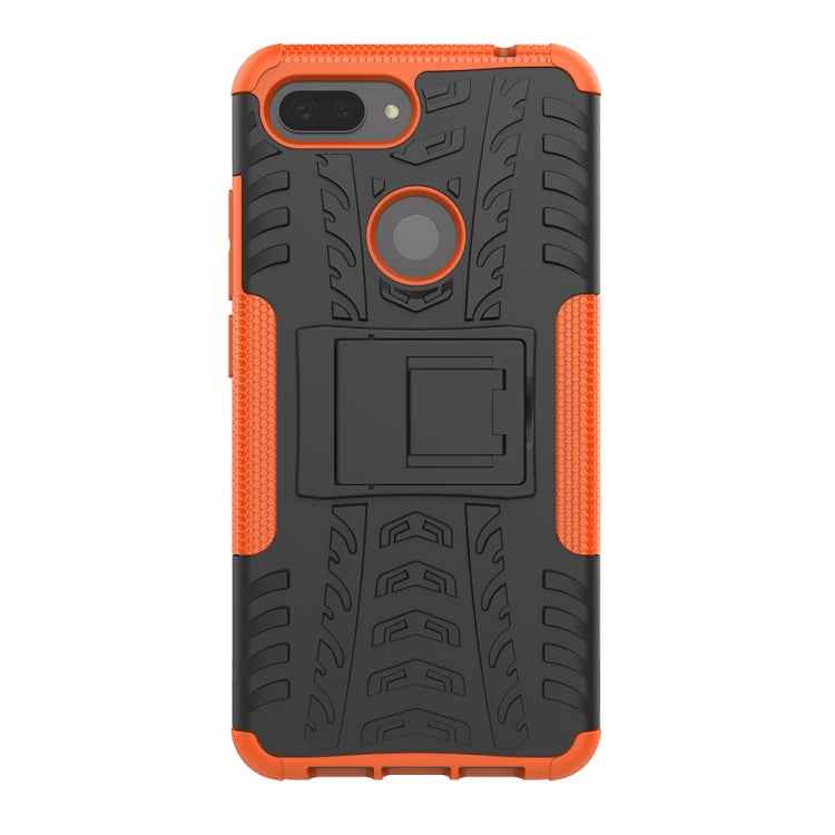 Shockproof  PC + TPU Tire Pattern Case for Xiaomi Mi 8 Lite, with Holder