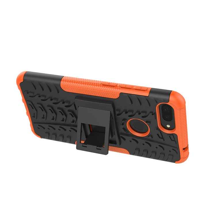 Shockproof  PC + TPU Tire Pattern Case for Xiaomi Mi 8 Lite, with Holder