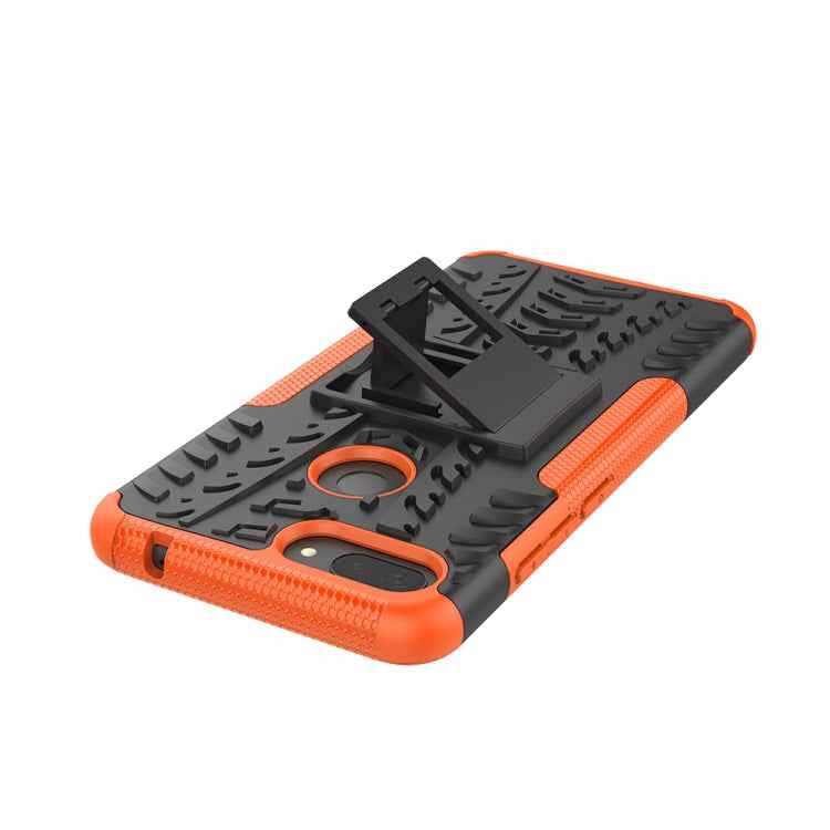 Shockproof  PC + TPU Tire Pattern Case for Xiaomi Mi 8 Lite, with Holder