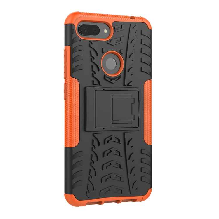 Shockproof  PC + TPU Tire Pattern Case for Xiaomi Mi 8 Lite, with Holder