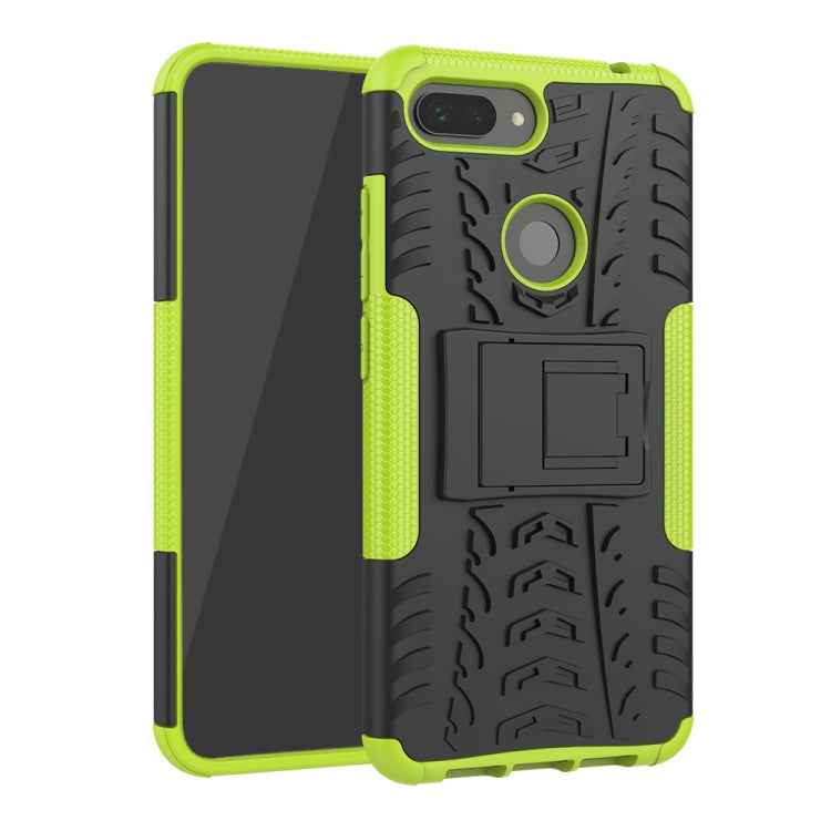 Shockproof  PC + TPU Tire Pattern Case for Xiaomi Mi 8 Lite, with Holder
