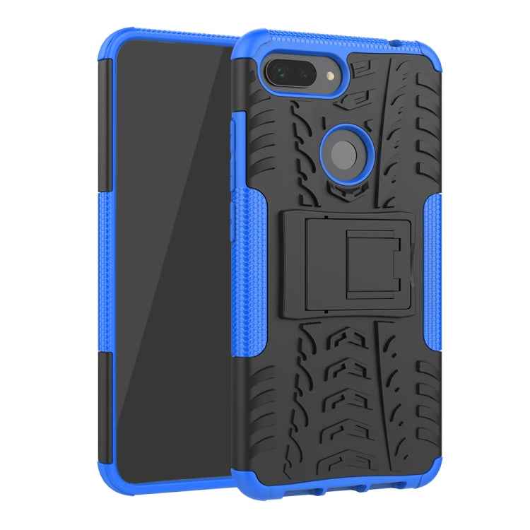 Shockproof  PC + TPU Tire Pattern Case for Xiaomi Mi 8 Lite, with Holder