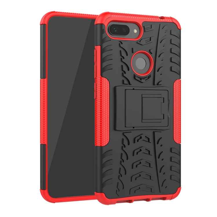 Shockproof  PC + TPU Tire Pattern Case for Xiaomi Mi 8 Lite, with Holder