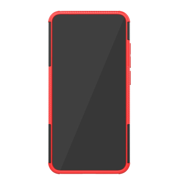 Shockproof PC + TPU Tire Pattern Case for Xiaomi Mi 8 Lite, with Holder, For Xiaomi Mi 8 Lite
