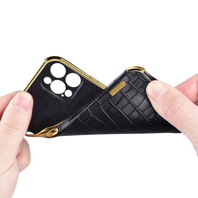 For Xiaomi Mi 11 6D Electroplated TPU Crocodile Pattern Magnetic Leather Case with Ring Holder