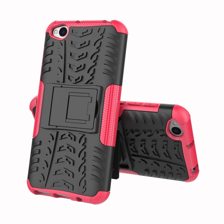 Tire Texture TPU+PC Shockproof Protective Case for Xiaomi Redmi Go, with Holder, For Xiaomi Redmi Go