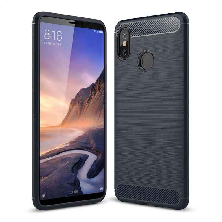Brushed Texture Carbon Fiber Shockproof TPU Case for Xiaomi Mi Max 3